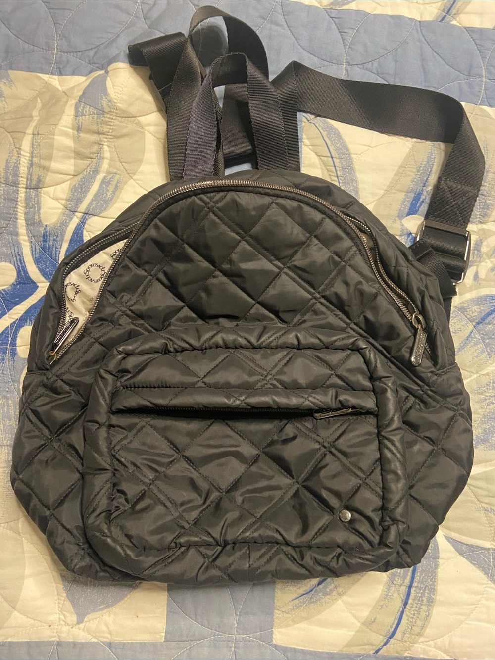 LESPORTSAC Black PICCADILLY Quilted SMALL Backapack